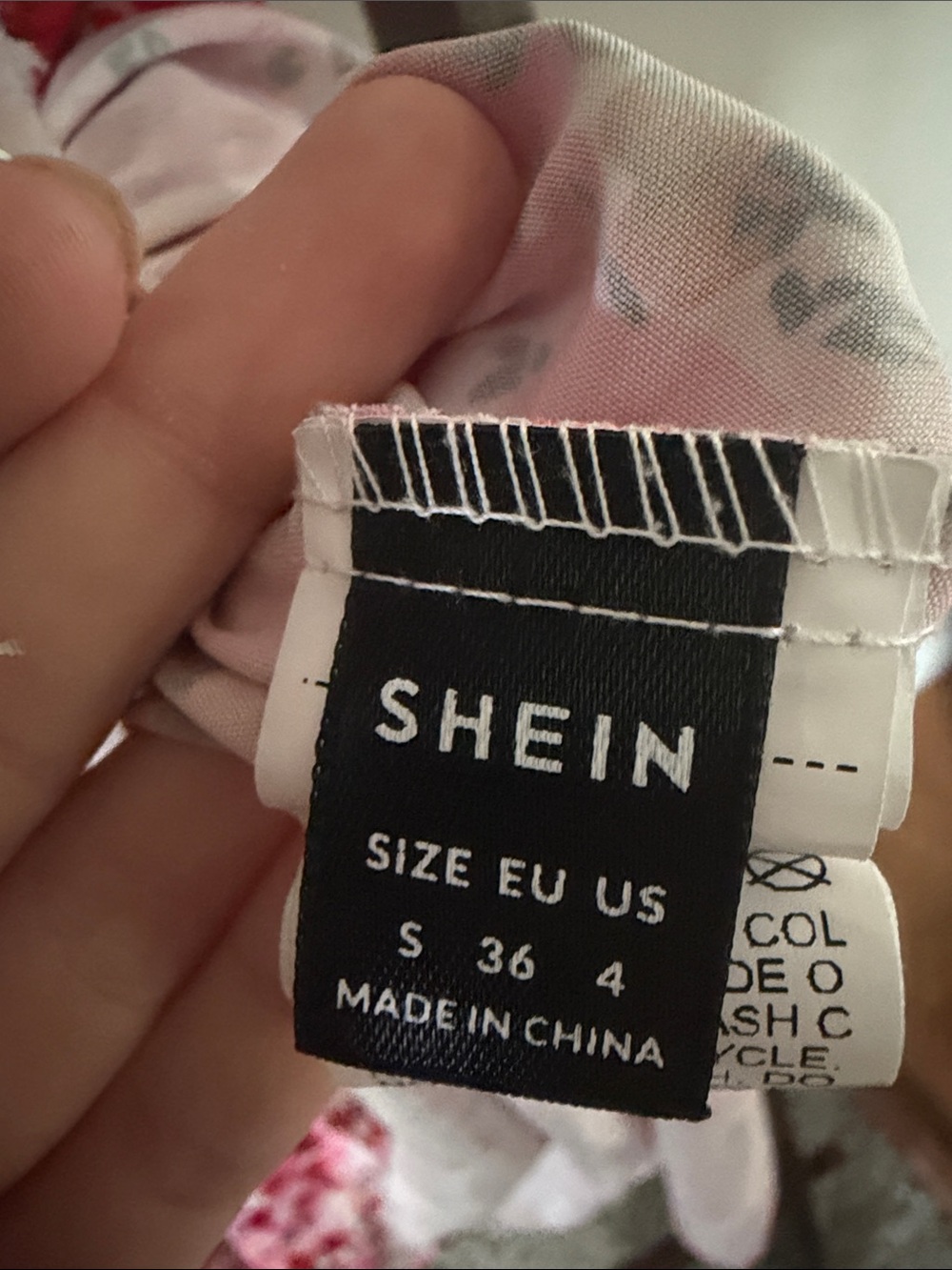 SHEIN Pink Floral Square-Neck Short Sleeve Dress - Picture 2 of 4